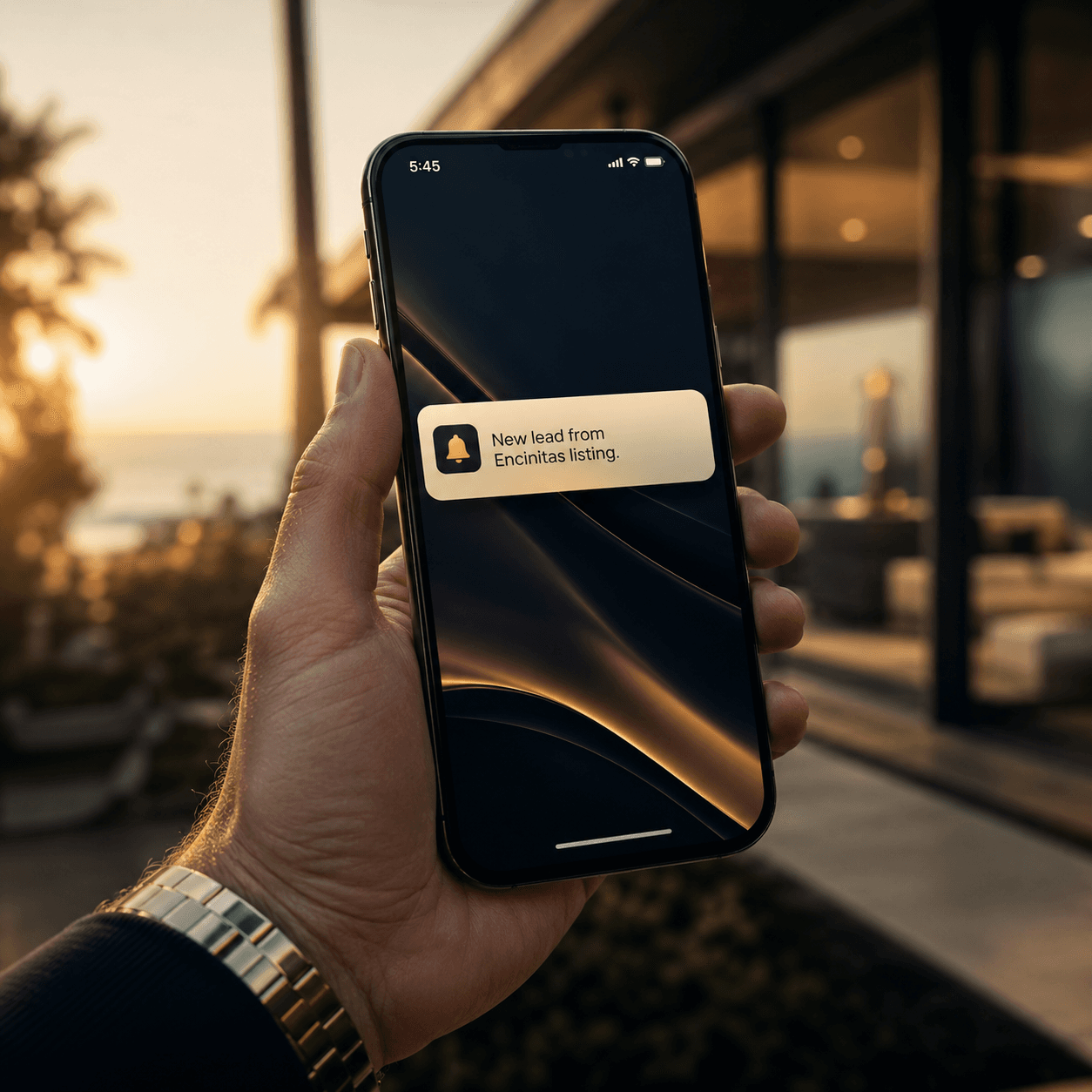 Lead notification on phone